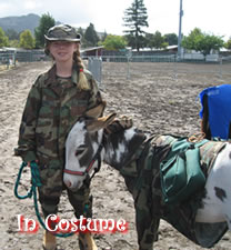 In Costume with Miniature Donkeys