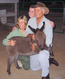 Miniature Donkey with Jack Hanna